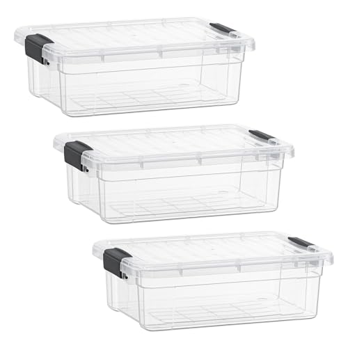 2.3 Quart Clear Plastic Storage Containers with Lids (2.3 Quart)