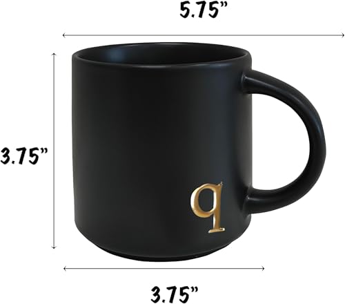 Black Ceramic Coffee Mug (Black-Q)