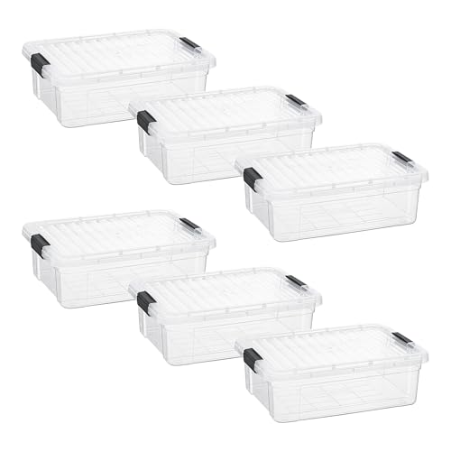 7.4 Quart Clear Plastic Storage Bin with Lid (7.4 Quarts)