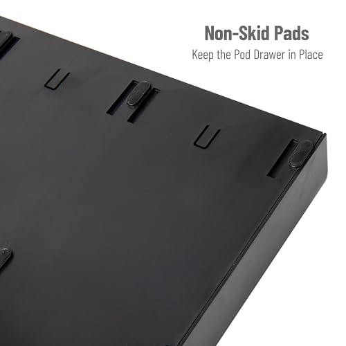 Single Serve Coffee Pod Organizer with 3 Drawers (36 Capacity / Black)