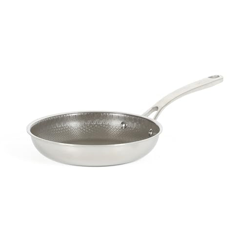 Badgley Hybrid Nonstick 8 Inch TriPly Stainless Steel Fry Pan & Stay Cool Handle (Triply Stainless / 8" Fry Pan)