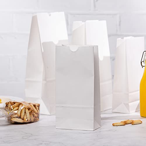 Bag Tek 2lb Paper Bags 100 Disposable Lunch Bags (2 lb / White)