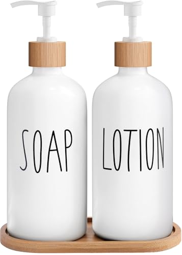 White Soap Dispenser Bathroom Set