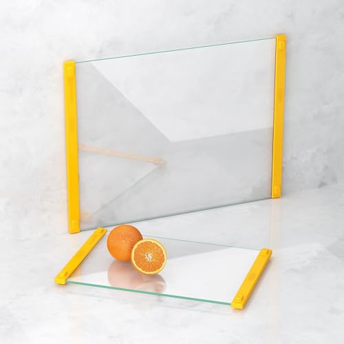 Tempered Glass Cutting Board for Kitchen (Yellow)