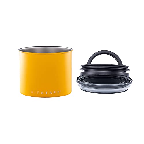 Airscape Stainless Steel Coffee Canister (Matte Yellow / Small)