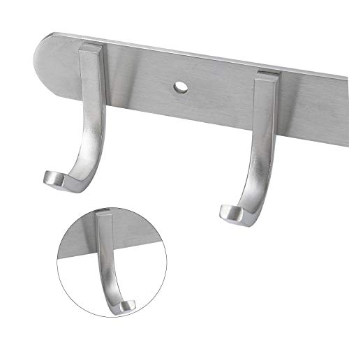 Towel Hook Rack Brushed Nickel 17 (7 hooks)