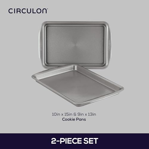 Bakeware Nonstick Cookie Pan Set (Set (9" x 13" & 10" x 15") / Gray)