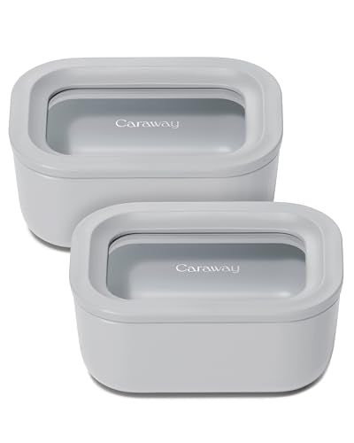2 Piece Glass Food Storage Container Set (Gray / 2.6 Cup Food Storage (2x))