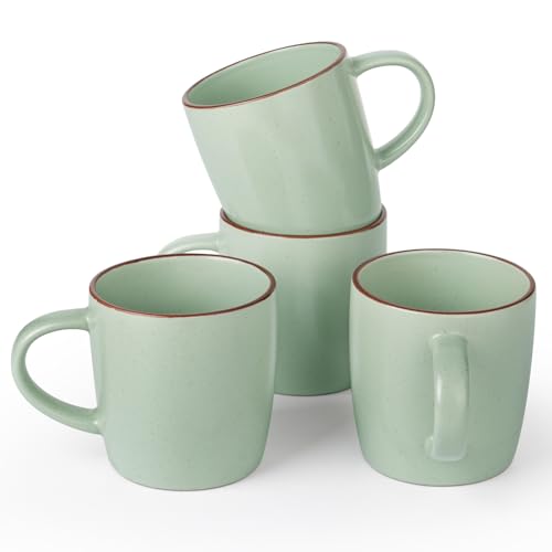 Mercury Coffee Mugs 13 oz (Mercury-Light Green / 4 Count (Pack of 1))