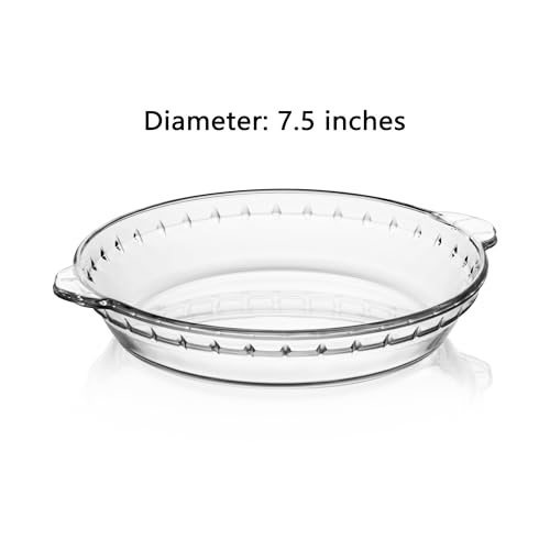 Sweejar 2 pack Glass Pie Pan (2 Count)