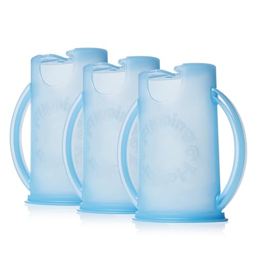Squeeze Proof Food Pouch Holder for Toddlers (Blue 3 Pack)