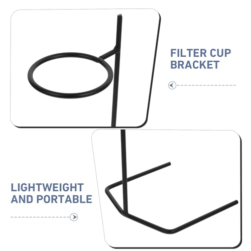 Stainless Steel Coffee Dripper Stand Black Coffee Station Reusable Filter Holder Compact Hand Filter Rack