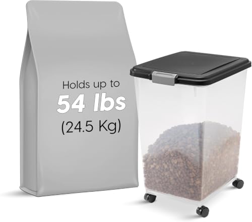 Dog Food Storage Container (54 lbs / Black)