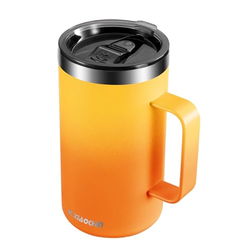20 oz Insulated Coffee Mug (A1.Mango Yellow / 20 ounces (1 pack))