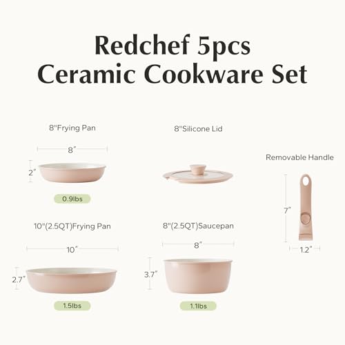 Ceramic Cookware Set (Pink)