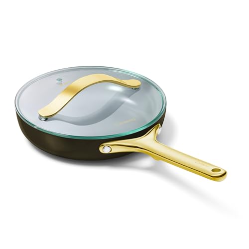Non Stick Ceramic Mini Fry Pan with Glass Lid (1x 8 IN / Black)
