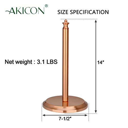 Paper Towel Holder Stand for Kitchen Countertop & Dining Room Table (Copper / Classical)