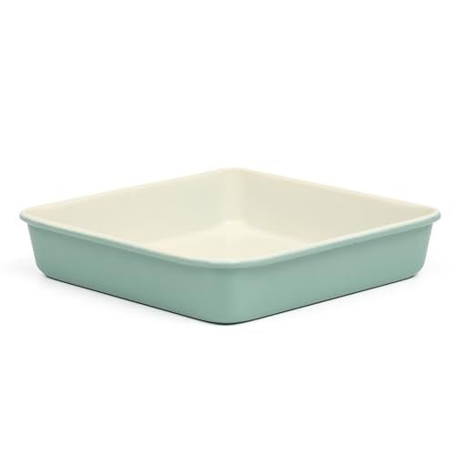 Gallen 9 Inch Square Nonstick Carbon Steel Cake Pan (Teal / 9" Cake Pan)