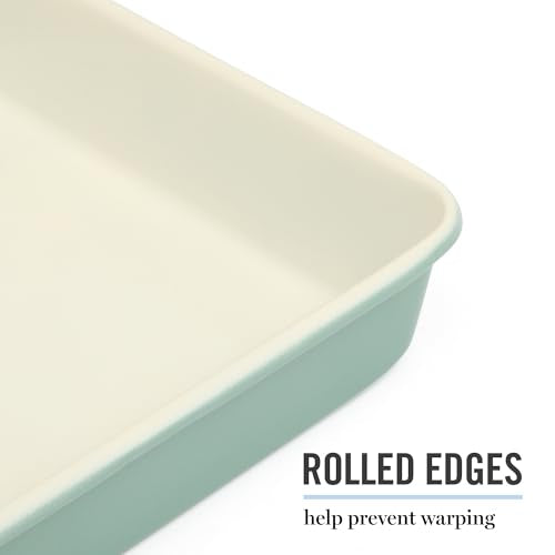 Gallen 9 Inch Square Nonstick Carbon Steel Cake Pan (Teal / 9" Cake Pan)