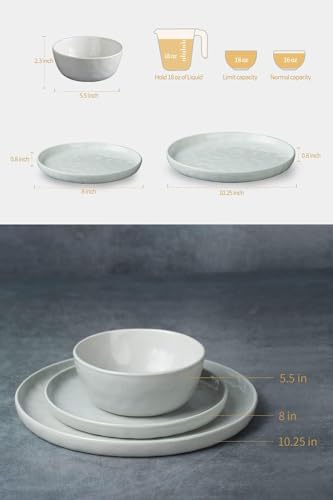 Mars Stoneware Dinnerware Set for 8 (White / Set(24pcs))