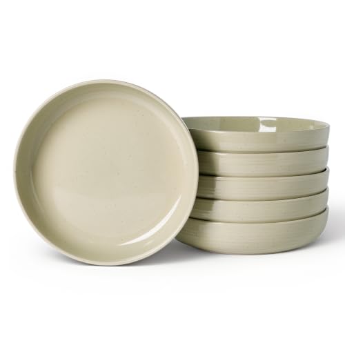 Milkyway 33 oz Pasta Bowls Set of 6 (Light Cream Green / Set of 6)