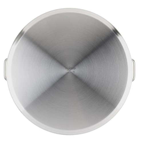 Silver 80 qt Stainless Steel Stock Pot with Cover (80 Quarts / Pot With Cover)