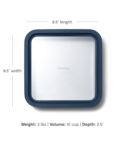 6 Piece Glass Food Storage Container Set (Navy / 10 Cup Food Storage (6x))