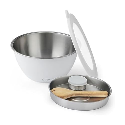 Stainless Steel Salad Bowl Kit XL 184oz (Angel Food / 184oz)
