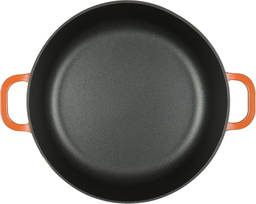 3 Quart Non Stick Cast Aluminum Dutch Oven Casserole Stockpot 11" (Orange)