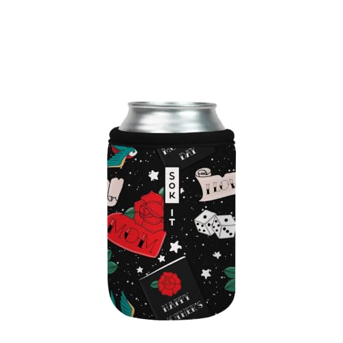 CanSok Sleeve for Beer & Soda Insulated Neoprene Cover (Heart & Soul / 12oz Can Sleeve)
