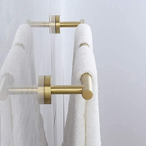 2 Pieces Brushed Gold Bathroom Towel Bar (Gold / 24inch)