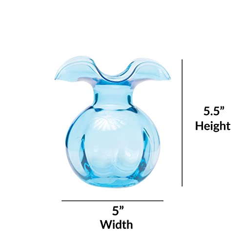 Hibiscus Glass Aqua Bud Vase (Bud / Aqua)