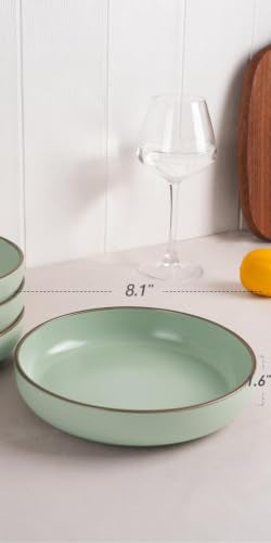 Mercury Pasta Bowls Set of 4 (Light Green / 4 pcs)