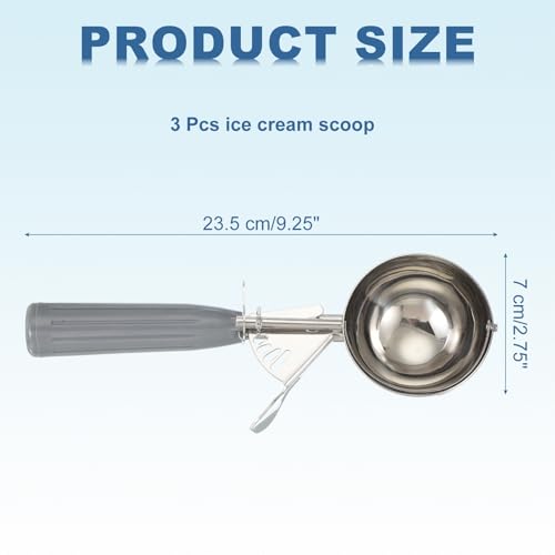 3 Pcs Cookie Scoops Ice Cream Scoop w
