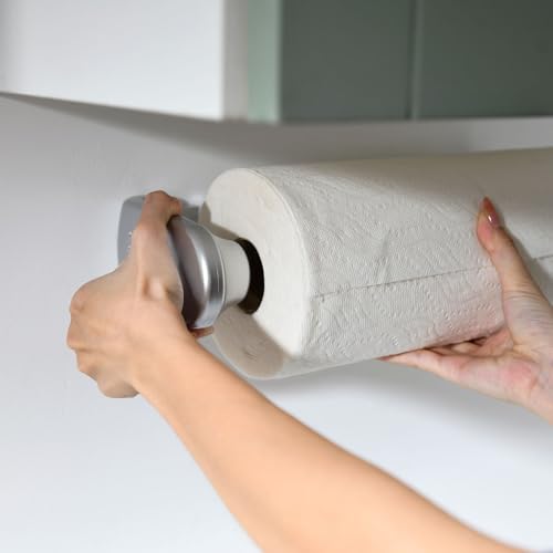 ONE Hand Simple Tear Paper Towel Holder Under Cabinet