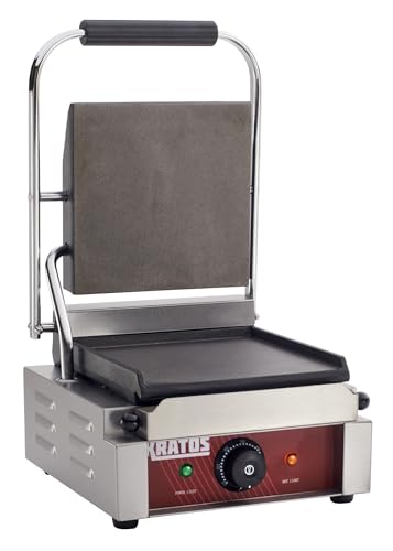 Commercial Electric Panini Sandwich Grill with Smooth Plates (Small w/ Smooth Plates)