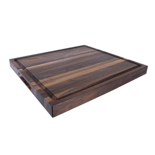 16" Classic Walnut Reversible Cutting Board with Juice Groove (16"L x 12"W)