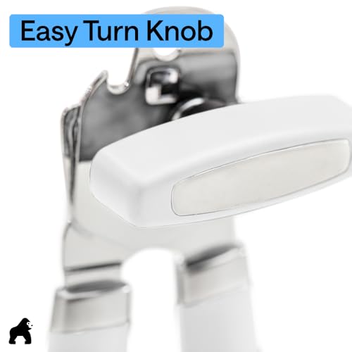Upgraded Model Stainless Steel Manual Can Opener (White)