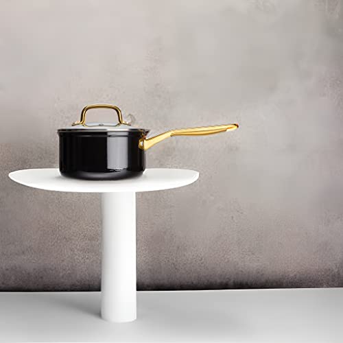 2.5 QT Ceramic Enamel Saucepan with Lid (2.5 Quarts)