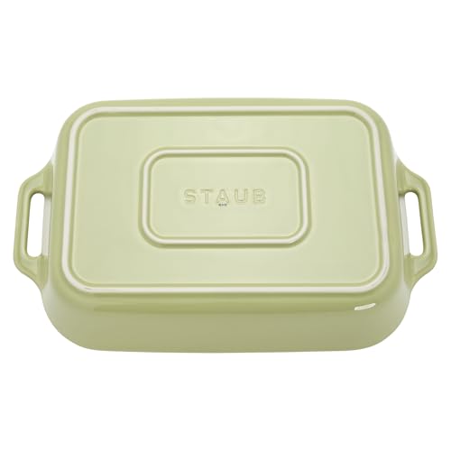 Ceramic 3 pc Rectangular Baking Dish Set (3-pc / Macaron Pastel Green)