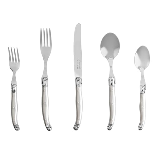 Laguiole 20 Piece Stainless Steel Flatware Set (Pewter)