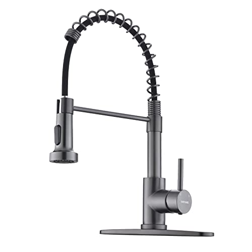 Pull Down Kitchen Faucet (Matte Gray)