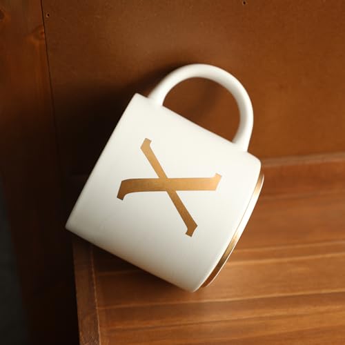 Monogram Ceramic Mugs (gold-X)