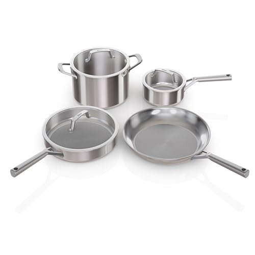 EverClad 7 Pc Stainless Steel Cookware Set (7- Piece Set)