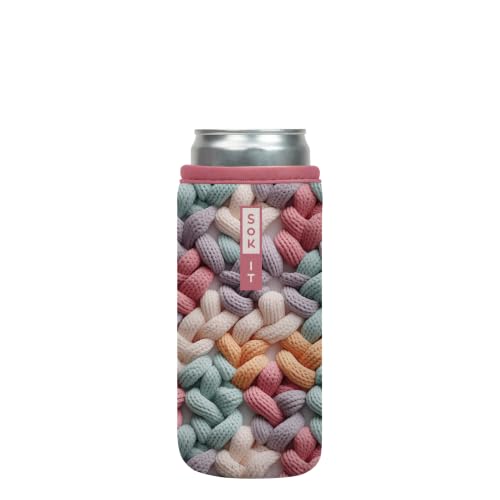 CanSok Sleeve for Beer & Soda Insulated Neoprene Cover (Cozy in Color / 12oz Slim Can Sleeve)