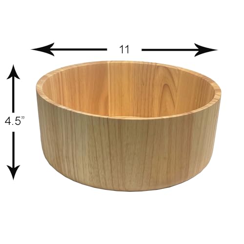 Woodard & Charles Rubberwood Ind Salad & Snack Bowls (6.5" x 2.5" Rubberwood Individual Bowls - Set of 4)