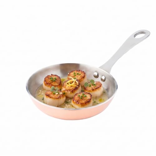 Round Copper Stainless Steel And Mini Frying Pan (Copper and steel / Frying Pan)