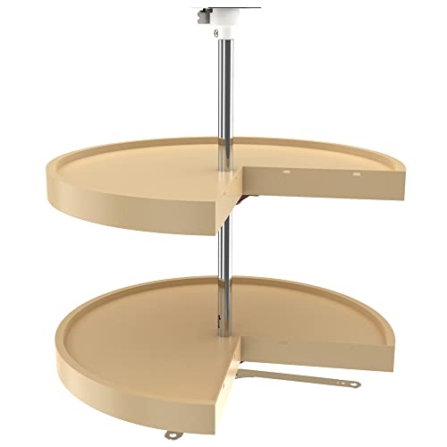 2 Tier Pie Cut Plastic Lazy Susan for Corner Base Cabinets