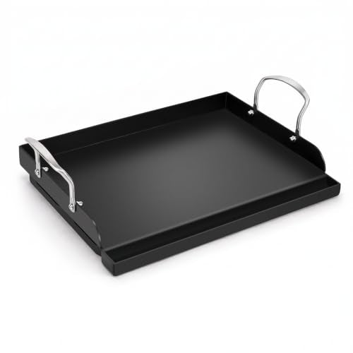 17" x 13" Nonstick Coated Cast Iron Grill Griddle (17" x 2.6" x 13")