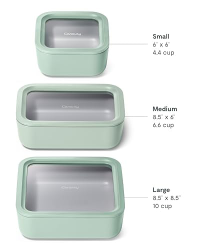 3 Piece Glass Food Storage Container Set (Mist / Food Storage Set (3x))